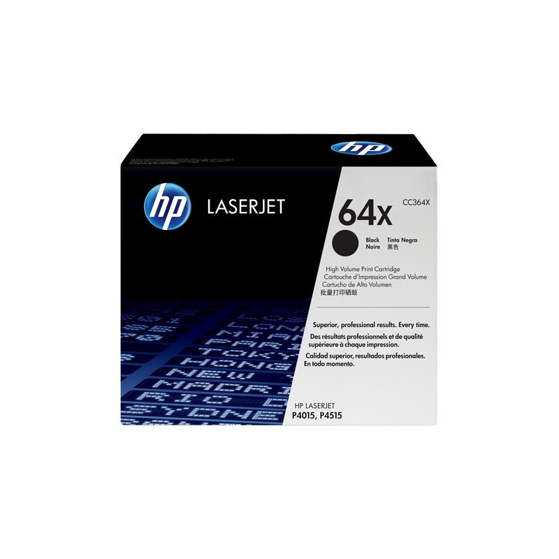 Original HP 64XLaserJet-tonerpatron med høj kapacitet, sort (CC364X) Original HP 64XLaserJet-tonerpatron med høj kapacitet, sort (CC364X)